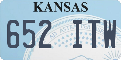 KS license plate 652ITW