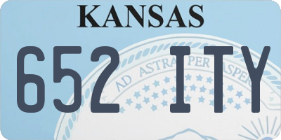 KS license plate 652ITY