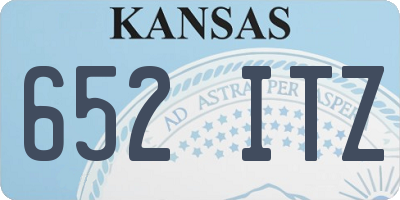 KS license plate 652ITZ