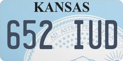 KS license plate 652IUD