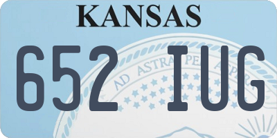 KS license plate 652IUG