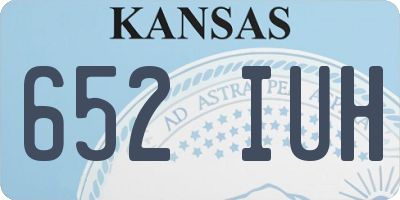 KS license plate 652IUH