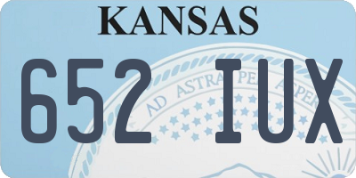 KS license plate 652IUX