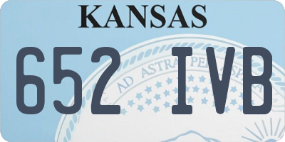 KS license plate 652IVB