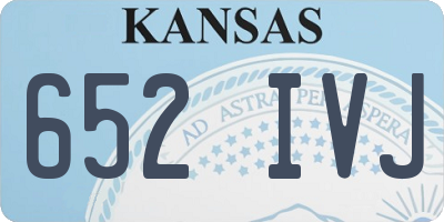 KS license plate 652IVJ