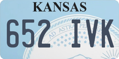 KS license plate 652IVK