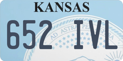KS license plate 652IVL