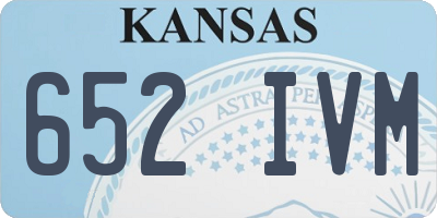 KS license plate 652IVM
