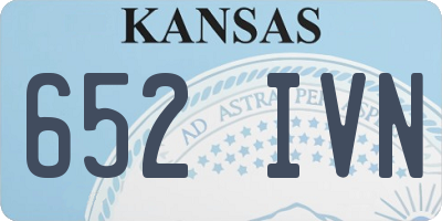 KS license plate 652IVN