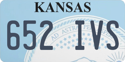 KS license plate 652IVS