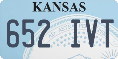KS license plate 652IVT