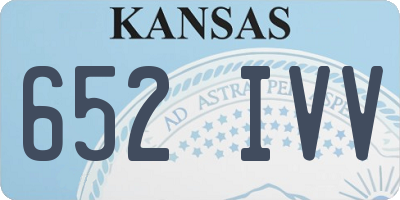 KS license plate 652IVV