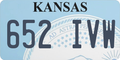 KS license plate 652IVW