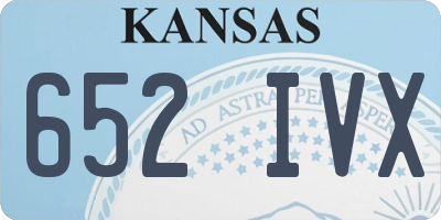 KS license plate 652IVX