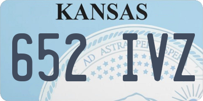 KS license plate 652IVZ