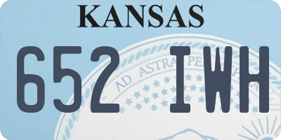 KS license plate 652IWH