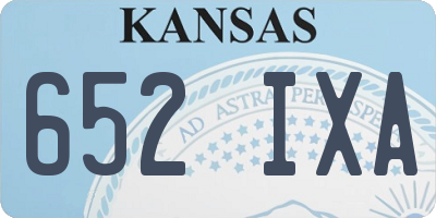 KS license plate 652IXA