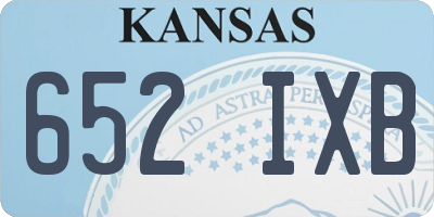 KS license plate 652IXB