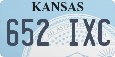 KS license plate 652IXC