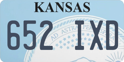 KS license plate 652IXD
