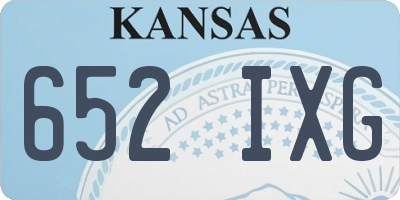 KS license plate 652IXG