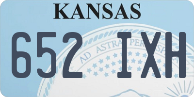 KS license plate 652IXH