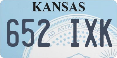 KS license plate 652IXK