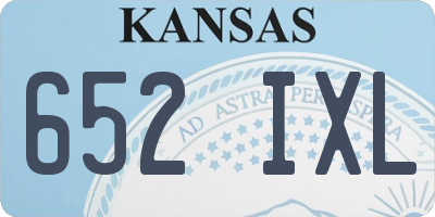 KS license plate 652IXL