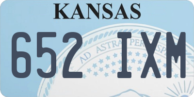 KS license plate 652IXM