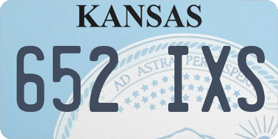 KS license plate 652IXS