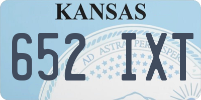 KS license plate 652IXT