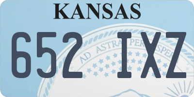 KS license plate 652IXZ