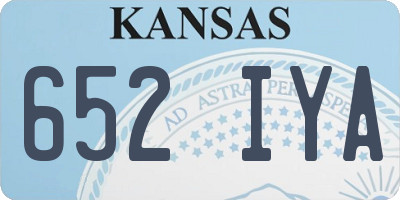 KS license plate 652IYA