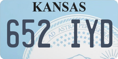 KS license plate 652IYD
