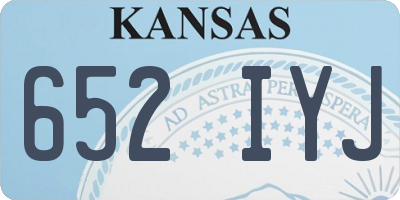 KS license plate 652IYJ