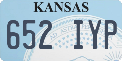 KS license plate 652IYP