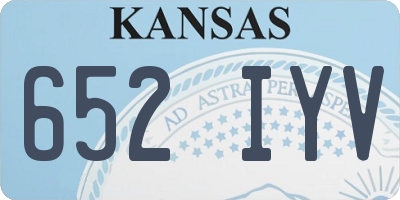 KS license plate 652IYV