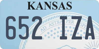KS license plate 652IZA