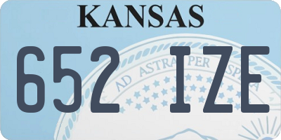 KS license plate 652IZE