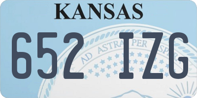 KS license plate 652IZG