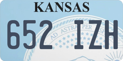 KS license plate 652IZH