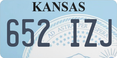 KS license plate 652IZJ