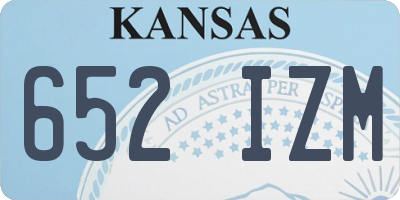 KS license plate 652IZM