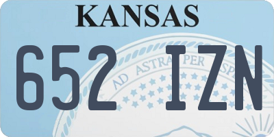 KS license plate 652IZN