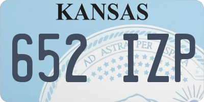 KS license plate 652IZP