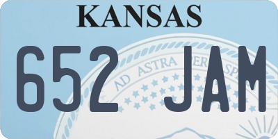 KS license plate 652JAM