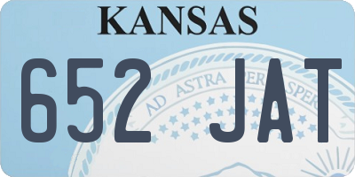 KS license plate 652JAT