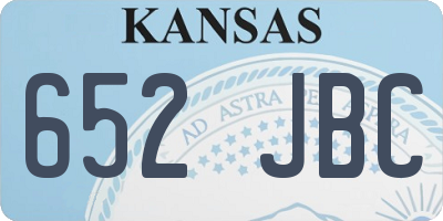 KS license plate 652JBC