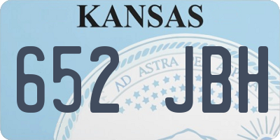 KS license plate 652JBH