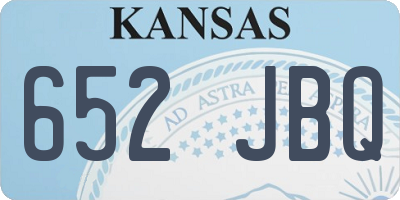 KS license plate 652JBQ
